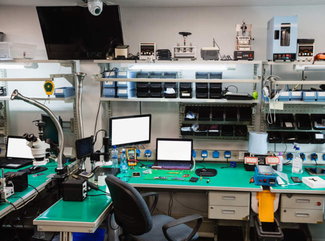 Teknik servis laboratuvar ortamı